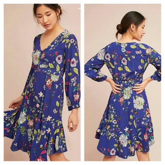 Anthropologie Maeve Flowy Floral dress. This is just lovely 💙 - Picture 8 of 11